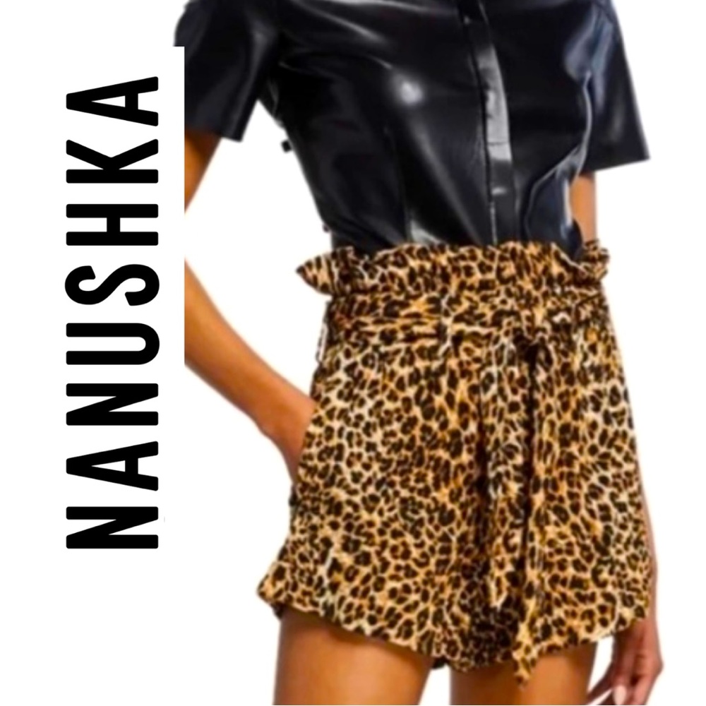 Nanushka Primrose Animal Print Shorts XS